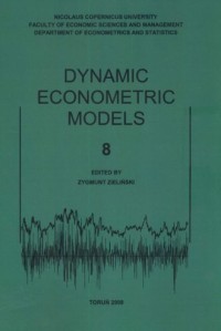 Dynamic Econometric Models 8 - okładka książki