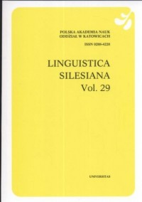 Linguistica Silesiana vol. 29 - okładka książki