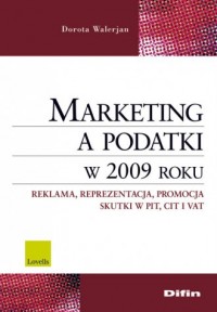 Marketing a podatki w 2009 roku - okładka książki