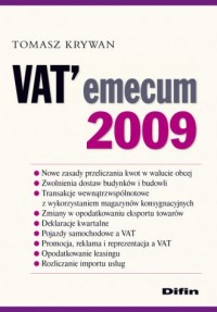 VAT emecum 2009 - okładka książki