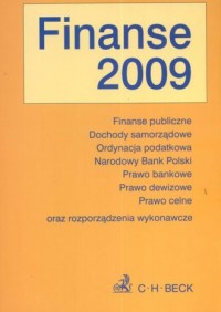 Finanse 2009 - okładka książki