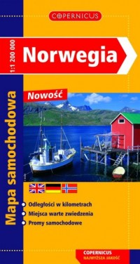 Norwegia (mapa samochodowa) - okładka książki