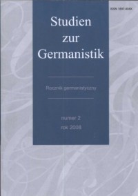 Studien zur Germanistyk. Rocznik - okładka książki