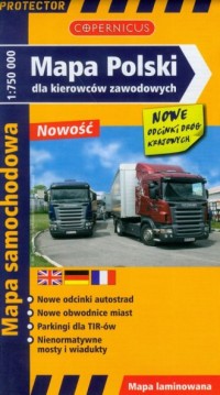 Mapa Polski dla kierowców zawodowych - okładka książki