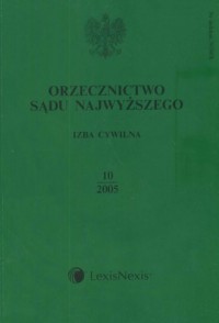 Orzecznictwo Sądu Najwyższego 2005/10 - okładka książki