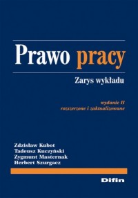 Prawo pracy. Zarys wykładu - okładka książki