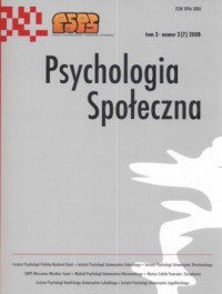 Psychologia Społeczna nr 2(7)/2008. - okładka książki