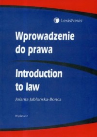 Wprowadzenie do prawa / Introduction - okładka książki