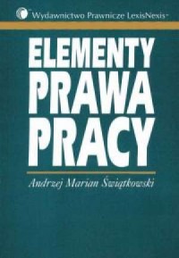 Elementy prawa pracy - okładka książki