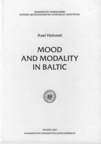 Mood and Modality in Baltic - okładka książki