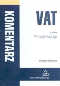 VAT. Komentarz - okładka książki