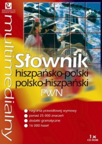 Multimedialny słownik hiszpańsko-polski, - okładka podręcznika