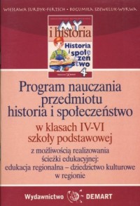 Program nauczania historii w klasach - okładka książki