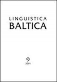 Linguistica Baltica 9 (2001) - okładka książki
