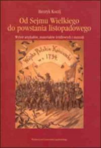 Od Sejmu Wielkiego do powstania - okładka książki