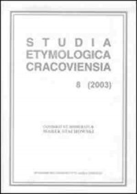 Studia Etymologica Cracoviensia - okładka książki