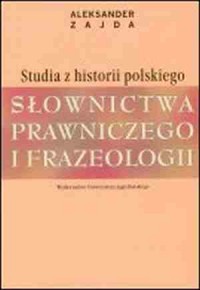 Studia z historii polskiego słownictwa - okładka książki