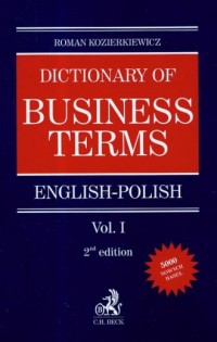 Dictionary of Business terms english-polish. - okładka książki