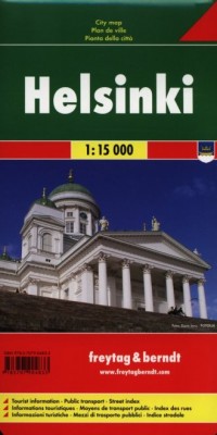 Helsinki Helsingfors mapa (skala - okładka książki