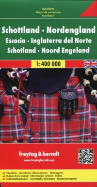 Schottland Nordengland mapa (skala - okładka książki