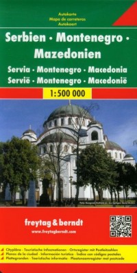 Serbia, Czarnogóra, Macedonia mapa - okładka książki