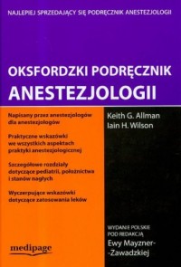 Oksfordzki podręcznik anestezjologii - okładka książki