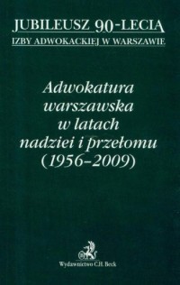 Adwokatura warszawska w latach - okładka książki