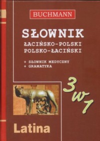 Słownik 3 w 1 łacińsko-polski, - okładka książki