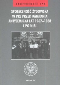 Społeczność żydowska w PRL przed - okładka książki