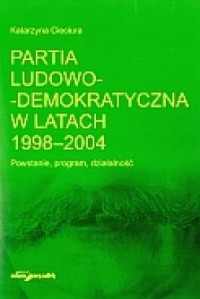 Partia Ludowo-demokratyczna w latach - okładka książki