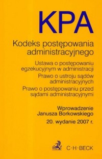 KPA. Kodeks postępowania administracyjnego. - okładka książki