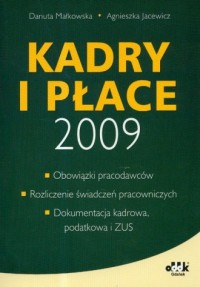 Kadry i płace 2009 - okładka książki
