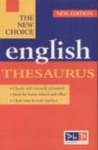 The new choice. English thesaurus - okładka książki