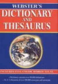Webster s dictionary and thesaurus - okładka książki