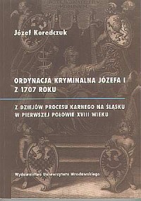 Ordynacja kryminalna Józefa I z - okładka książki