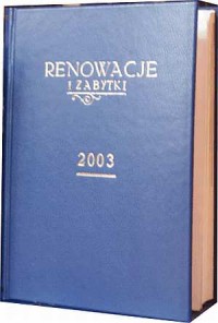 Renowacje i zabytki 2003 - okładka książki