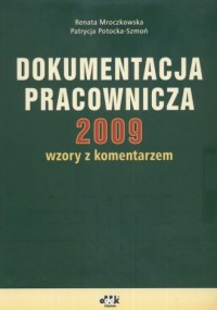 Dokumentacja pracownicza 2009 - okładka książki