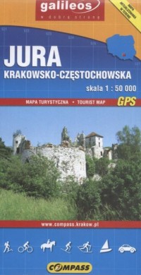 Jura Krakowsko-Częstochowska (mapa - okładka książki
