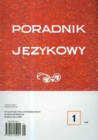 Poradnik językowy 1/2009 - okładka książki