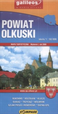 Powiat Olkuski mapa turystyczna - okładka książki