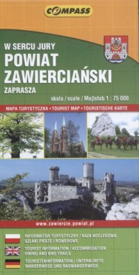 Powiat Zawierciański (mapa turystyczna - okładka książki