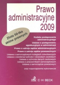 Prawo administracyjne 2009. Teksty - okładka książki