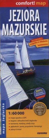 Jeziora Mazurskie mapa żeglarska - okładka książki