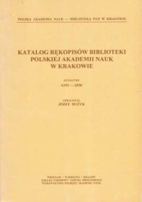 Katalog rękopisów biblioteki Polskiej - okładka książki