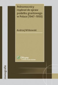 Pełnomocnicy rządowi do spraw podatku - okładka książki