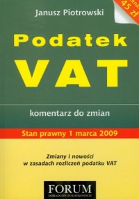 Podatek Vat komentarz do zmian - okładka książki