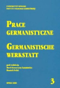 Prace germanistyczne Germanistische - okładka książki
