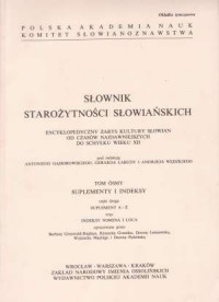 Słownik starożytności słowiańskich. - okładka książki