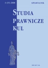 Studia prawnicze KUL, 3(35)/2008 - okładka książki