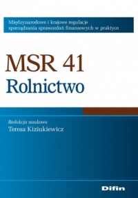 MSR 41. Rolnictwo - okładka książki